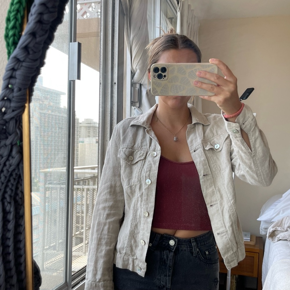 Charter Club Cream Jean Jacket